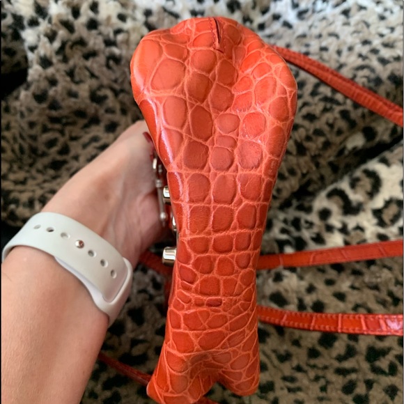 ⚫️SOLD⚫️Furla Mini Croc Crossbody & Dustbag - Picture 8 of 14